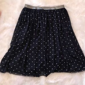 Navy blue shimmer skirt